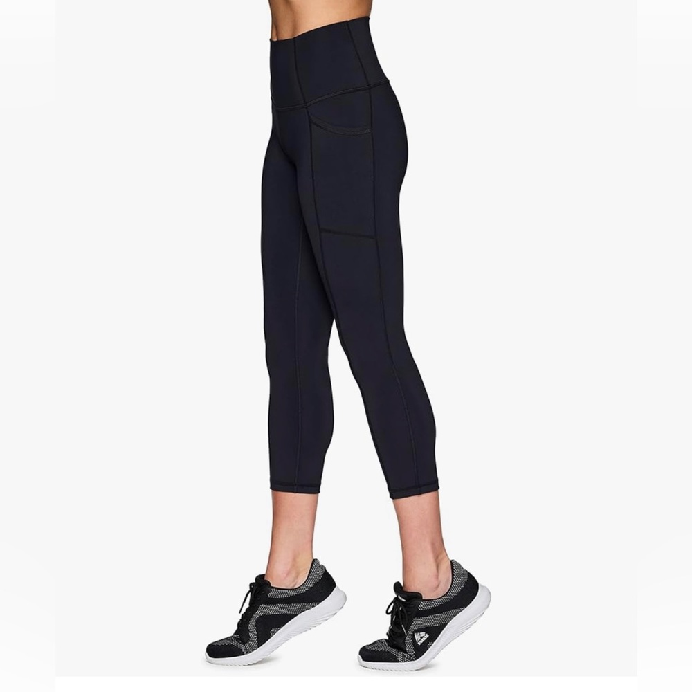 RBX Squat Proof Workout Cropped Leggings with Pockets
